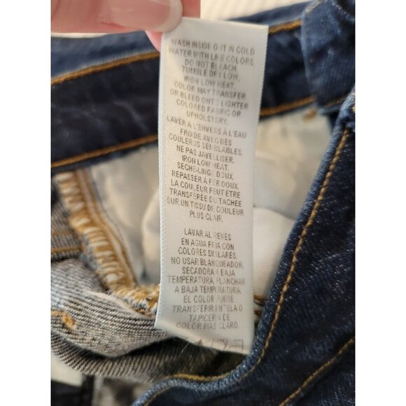 Frame Unique Two Tone Sylvie Straight Jeans 23 Indigo Combo Pants Denim Color - Picture 10 of 12